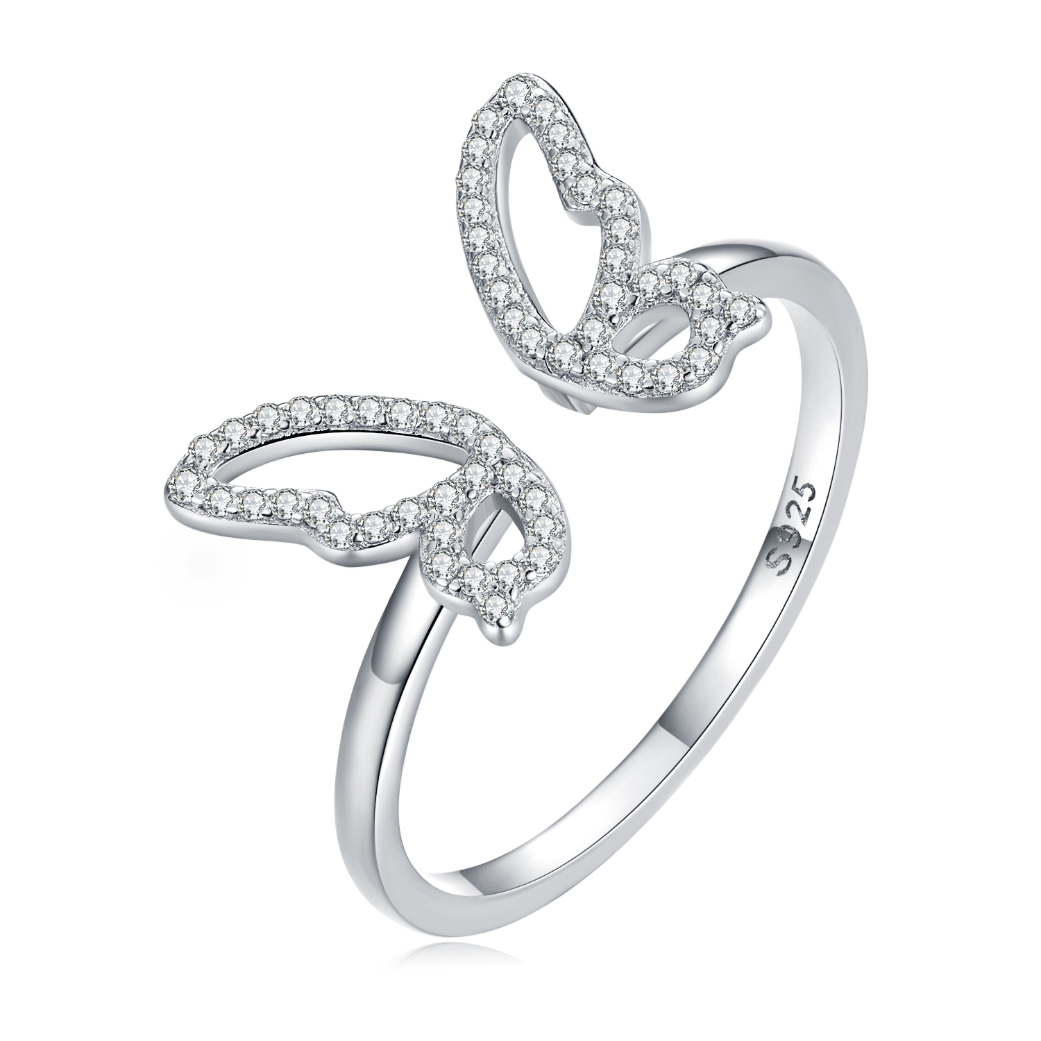 pandora style butterfly open ring bsr278