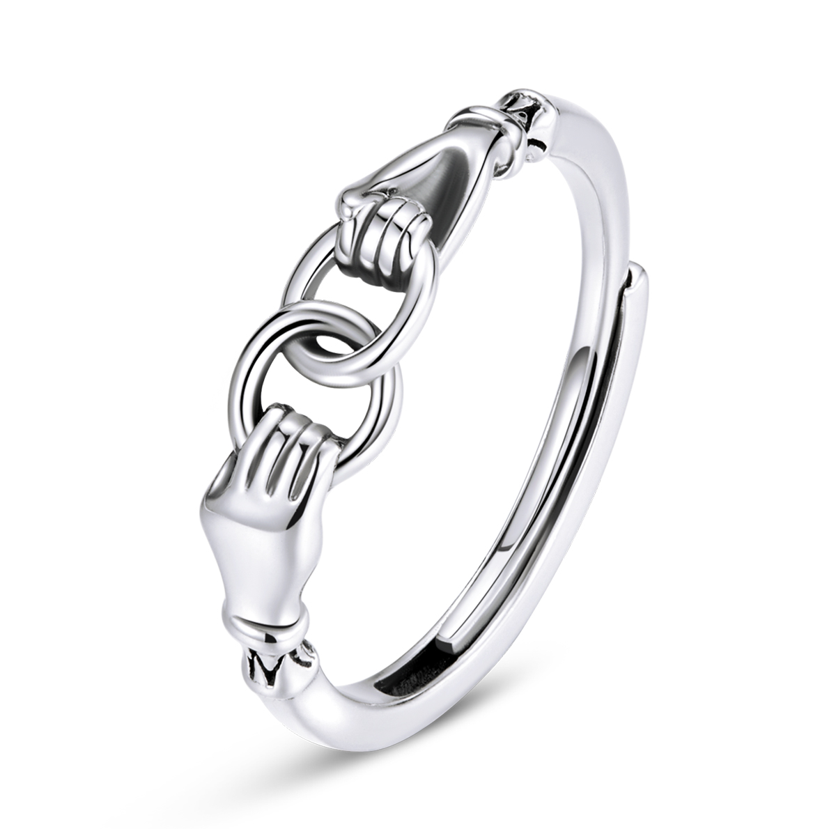 pandora style chain of hands ring bsr183