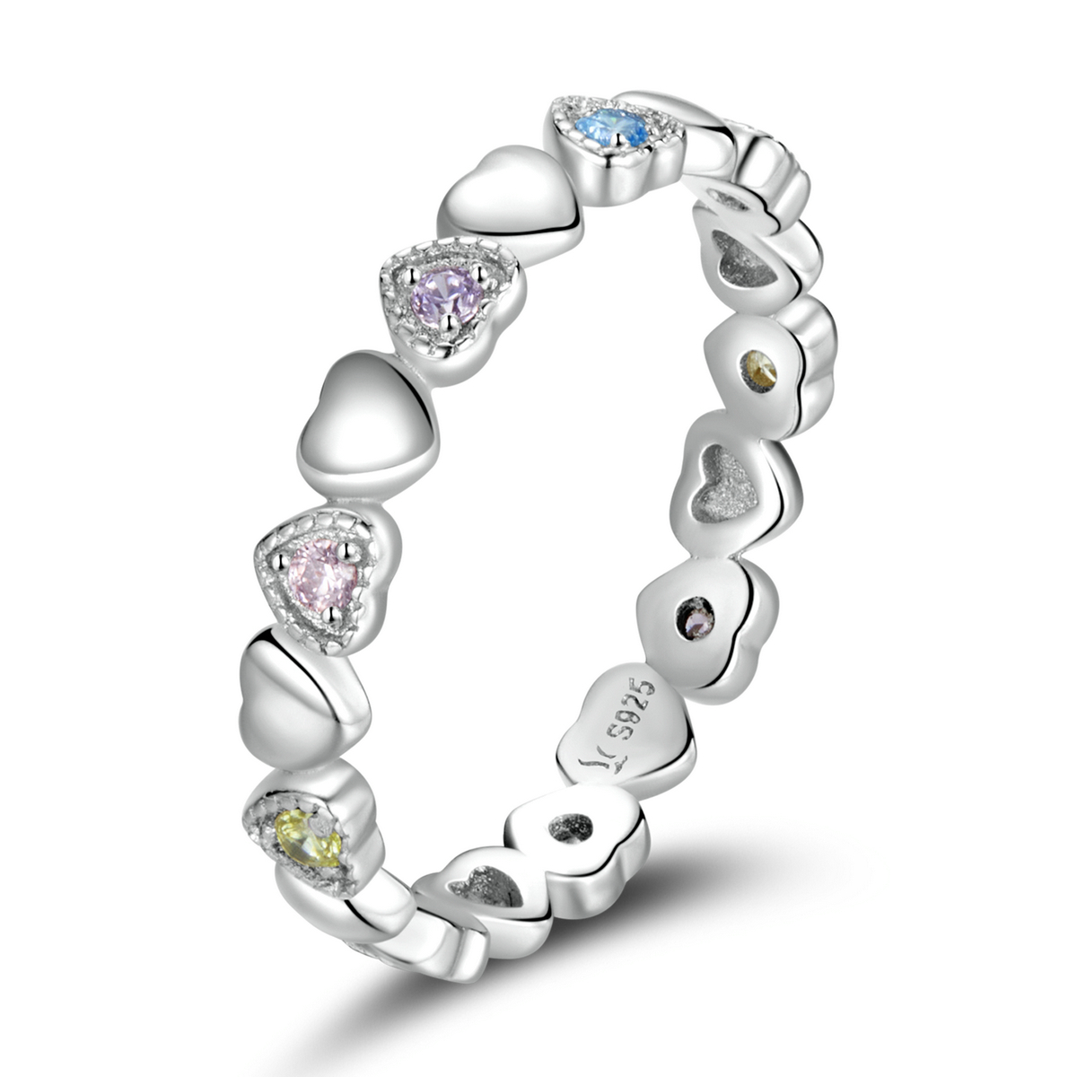 pandora style crossed hearts ring scr140