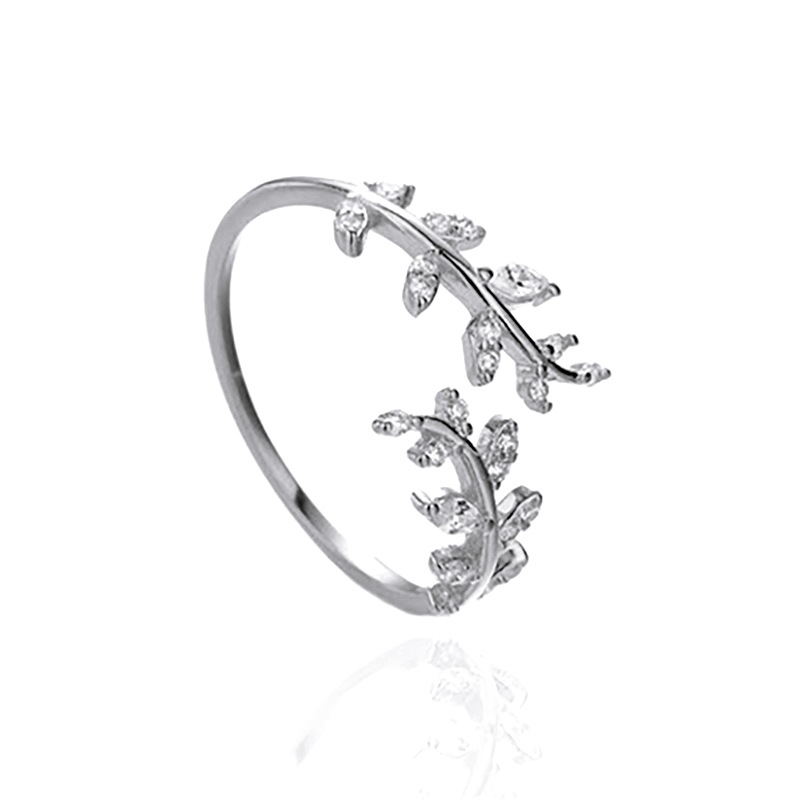 pandora style delicate leaves open ring bsr241 a