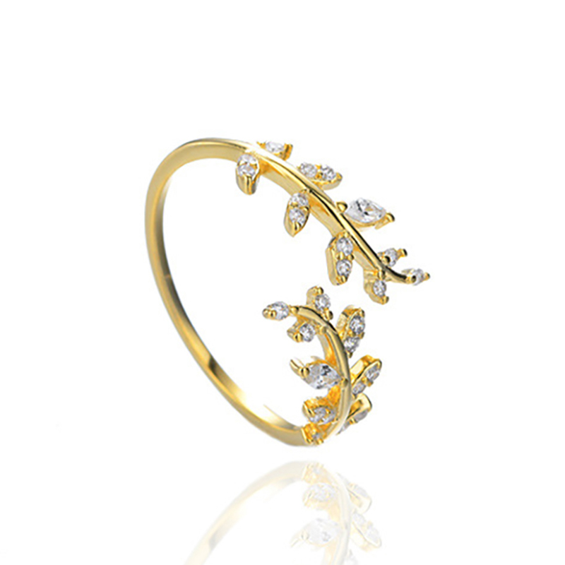 pandora style delicate leaves open ring bsr241 b