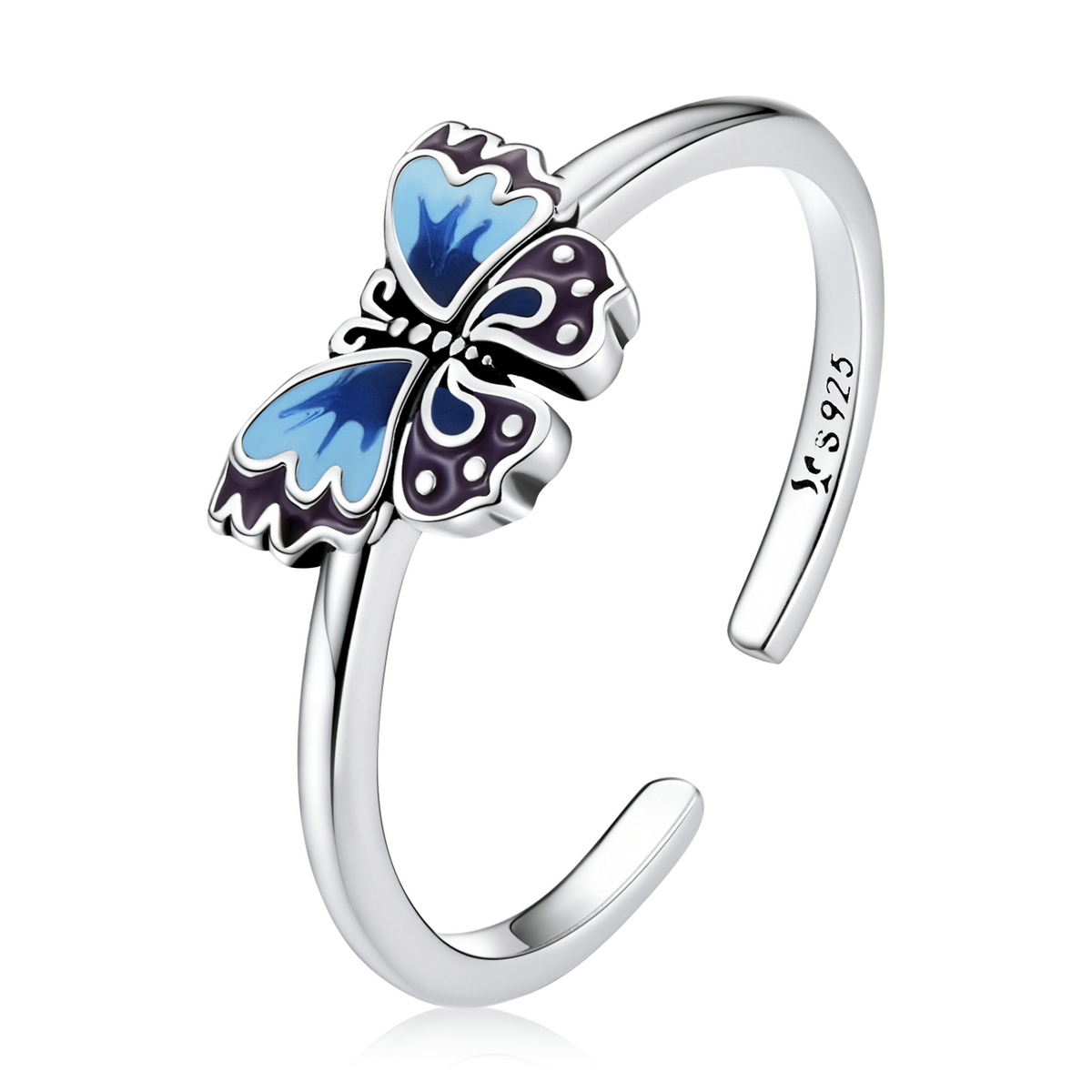 pandora style retro butterfly open ring scr802