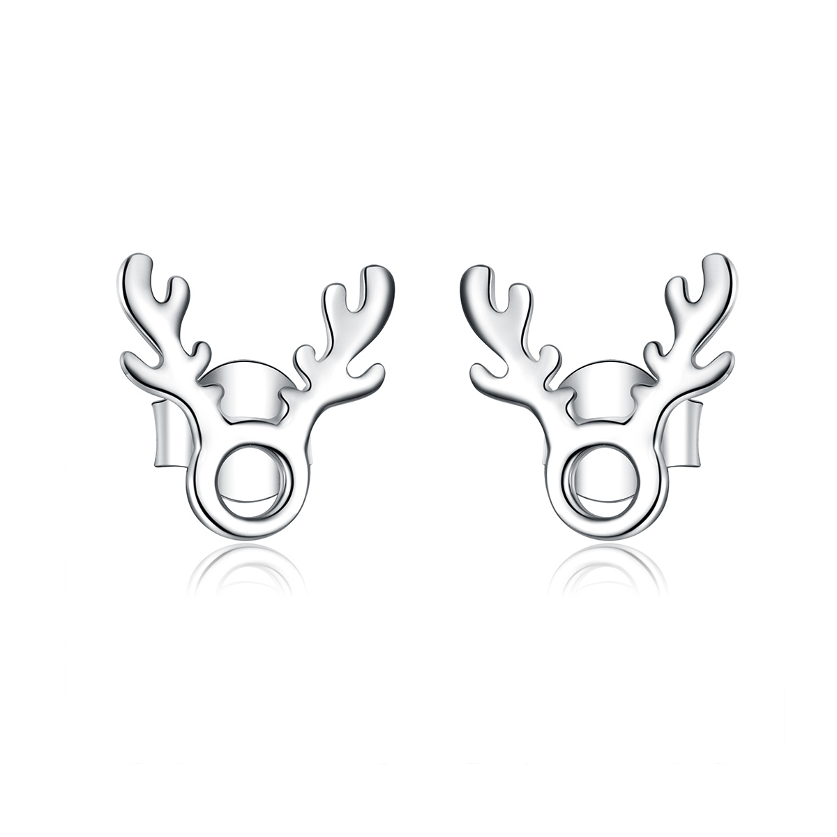 pandora style antlers stud earrings bse116