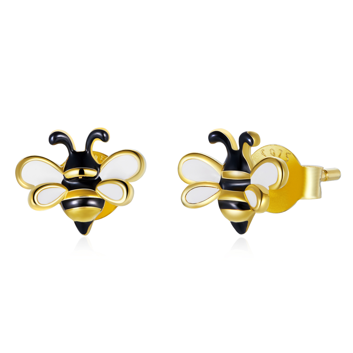 pandora style bee stud earrings sce1182