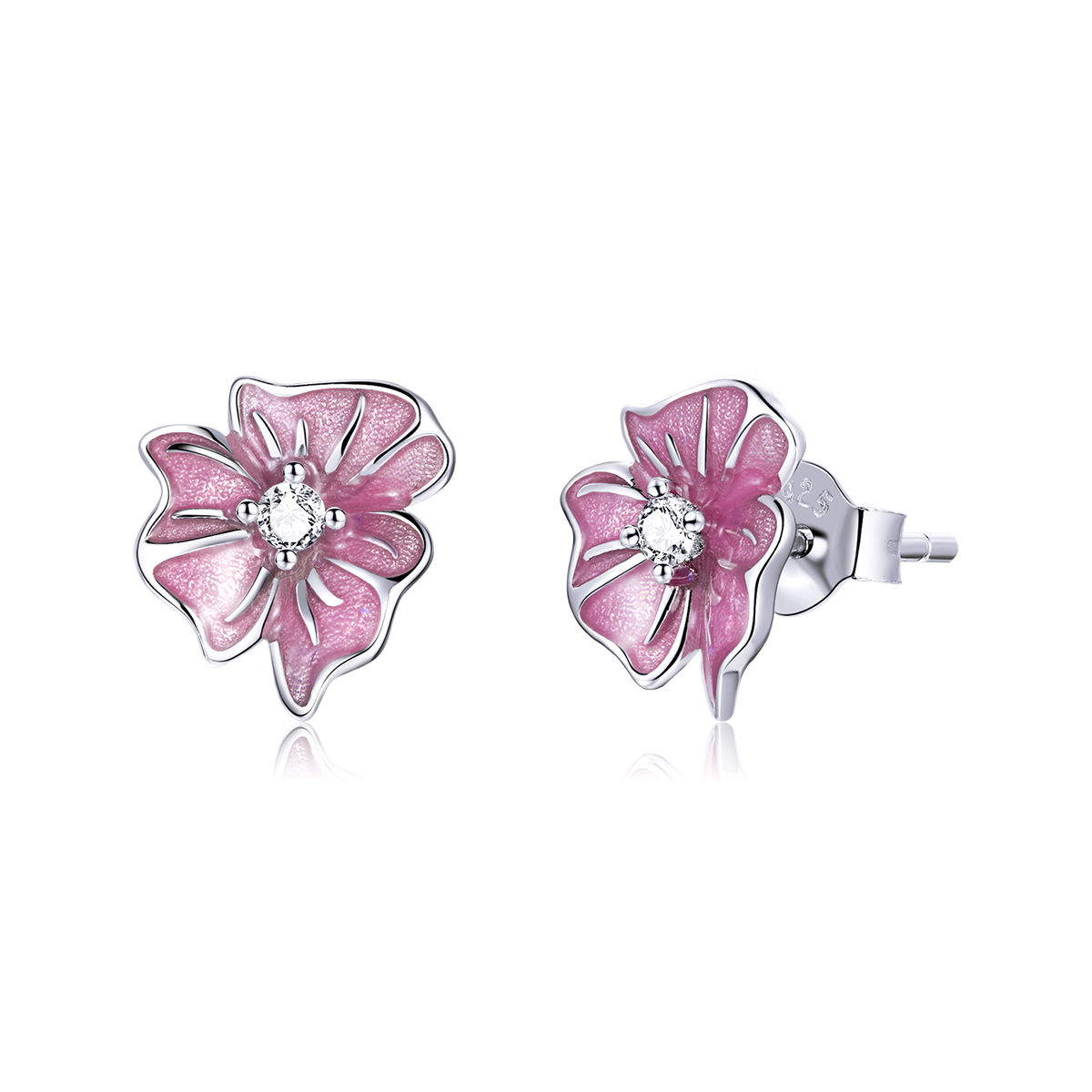 pandora style blooming stamens stud earrings bse471