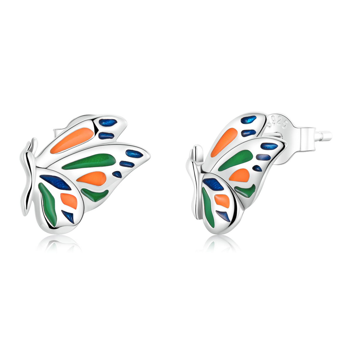 pandora style brilliant butterfly stud earrings sce1359