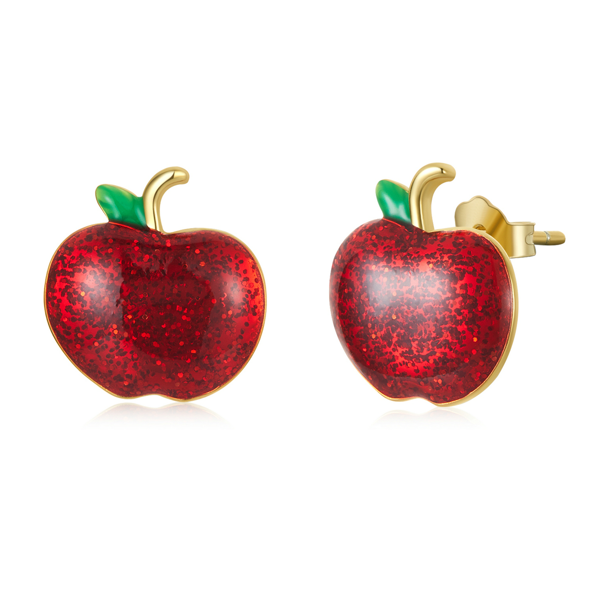 pandora style christmas apples stud earrings sce1314