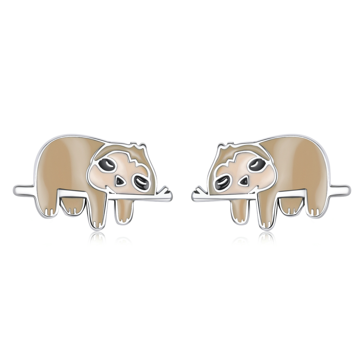 pandora style cute sloth stud earrings sce1280