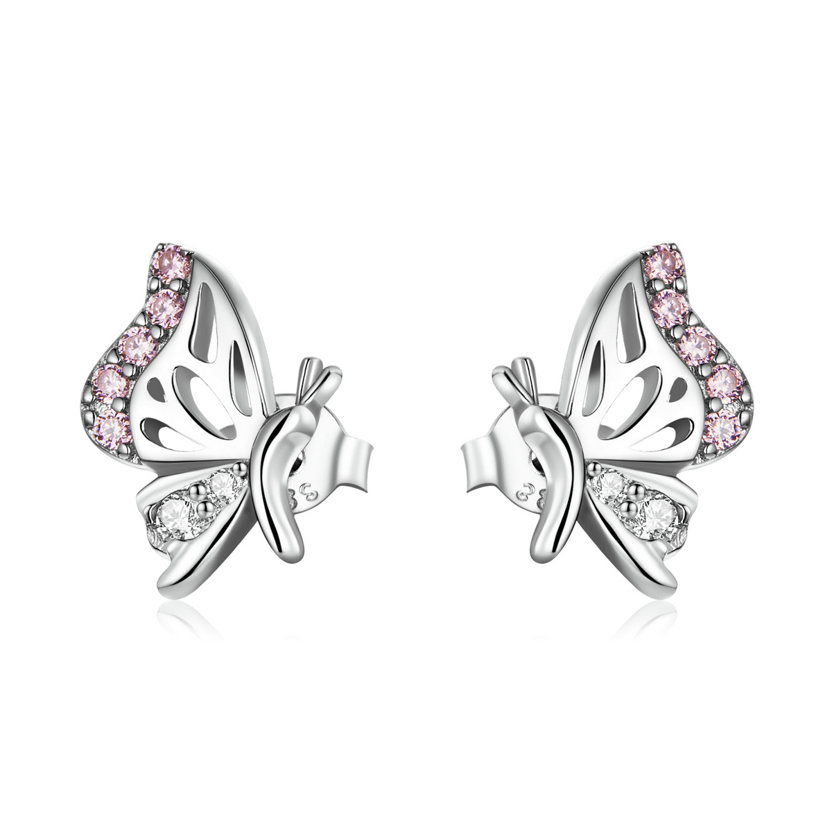 pandora style delicate butterfly stud earrings bse574