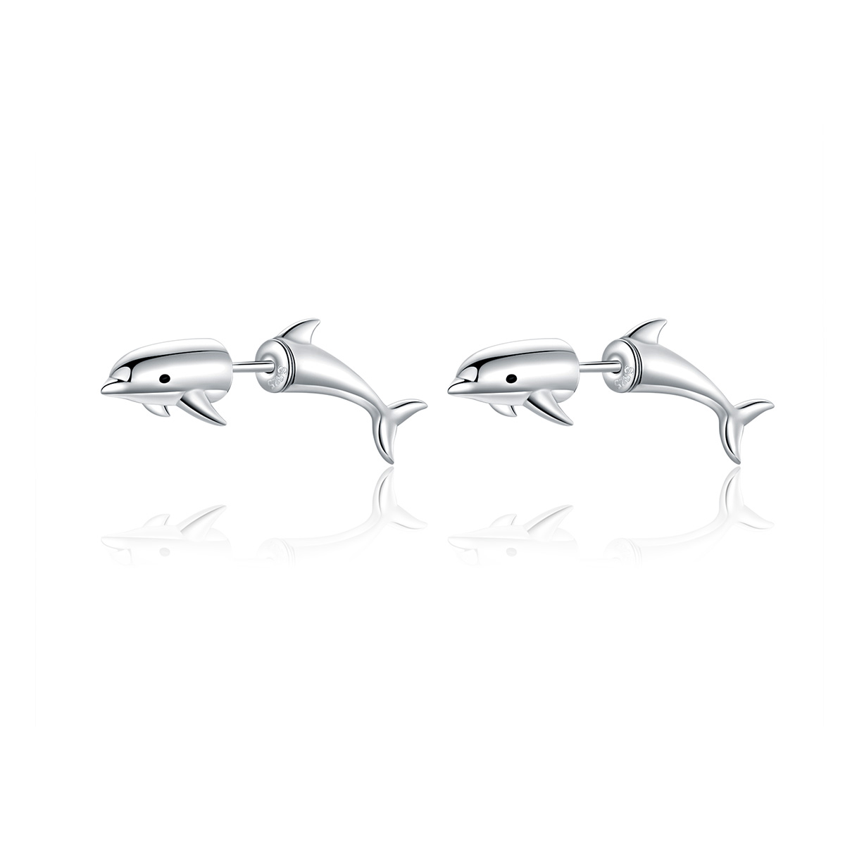 pandora style dolphin stud earrings bse184