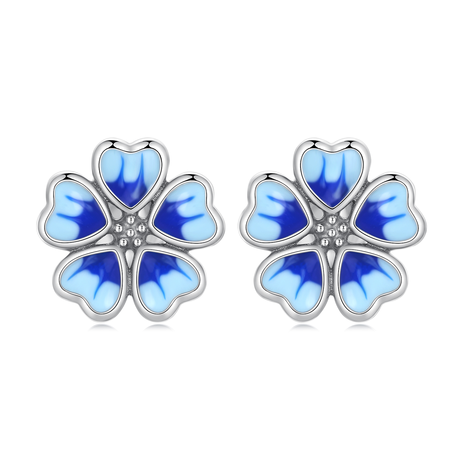 pandora style flowers stud earrings sce1513