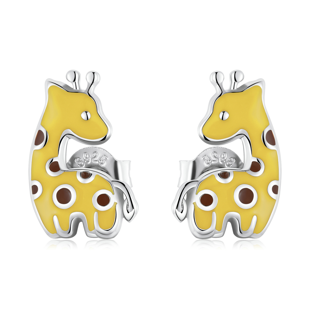 pandora style giraffe stud earrings bse586