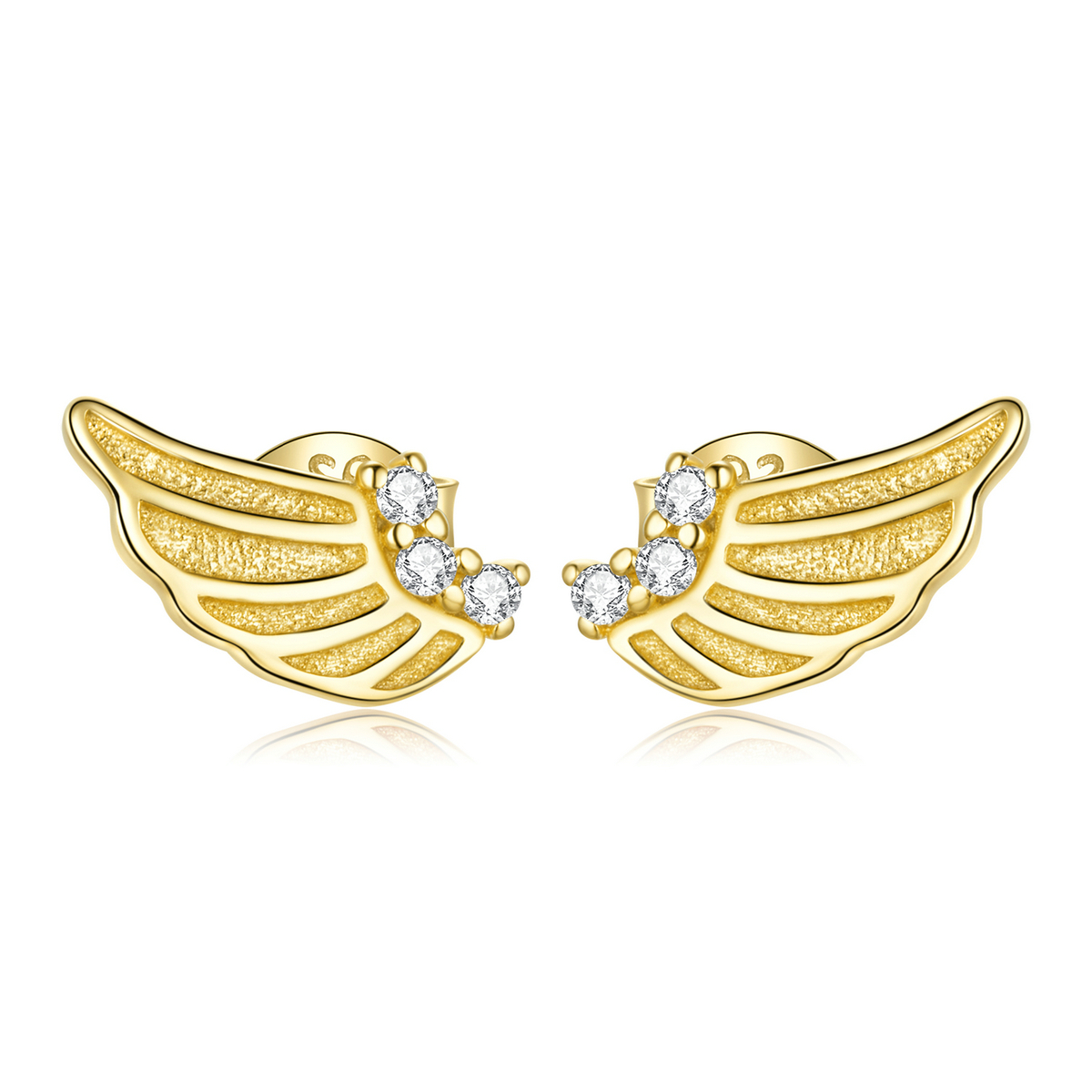 pandora style golden wings stud earrings bse524