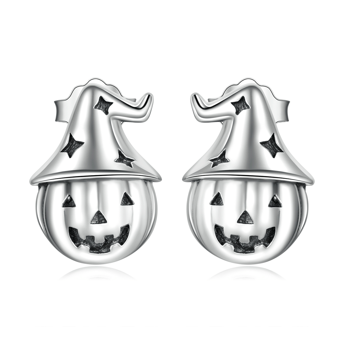 pandora style halloween pumpkin stud earrings bse537