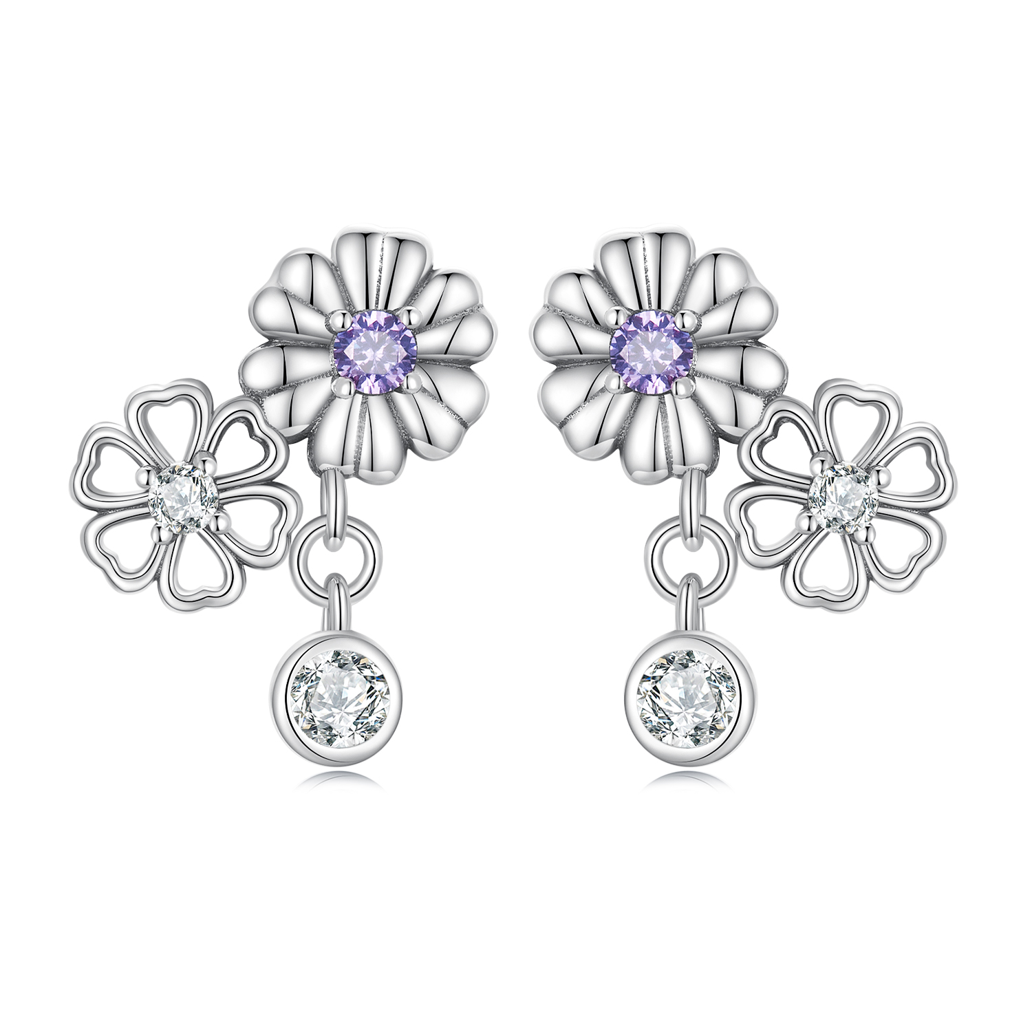 pandora style little daisy stud earrings sce1514