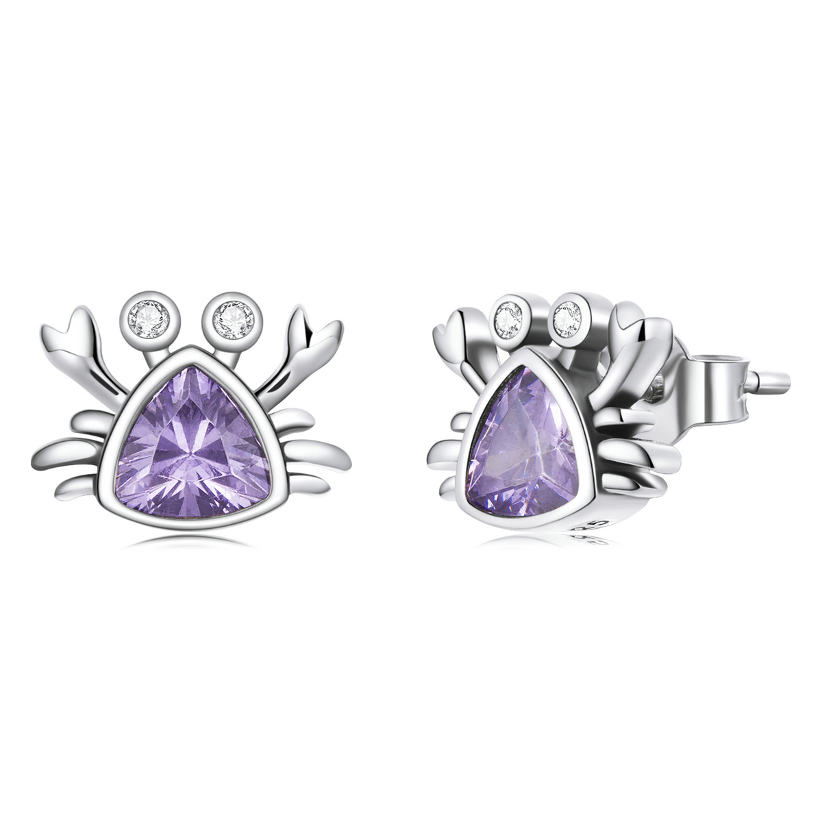 pandora style mini crab stud earrings bse572