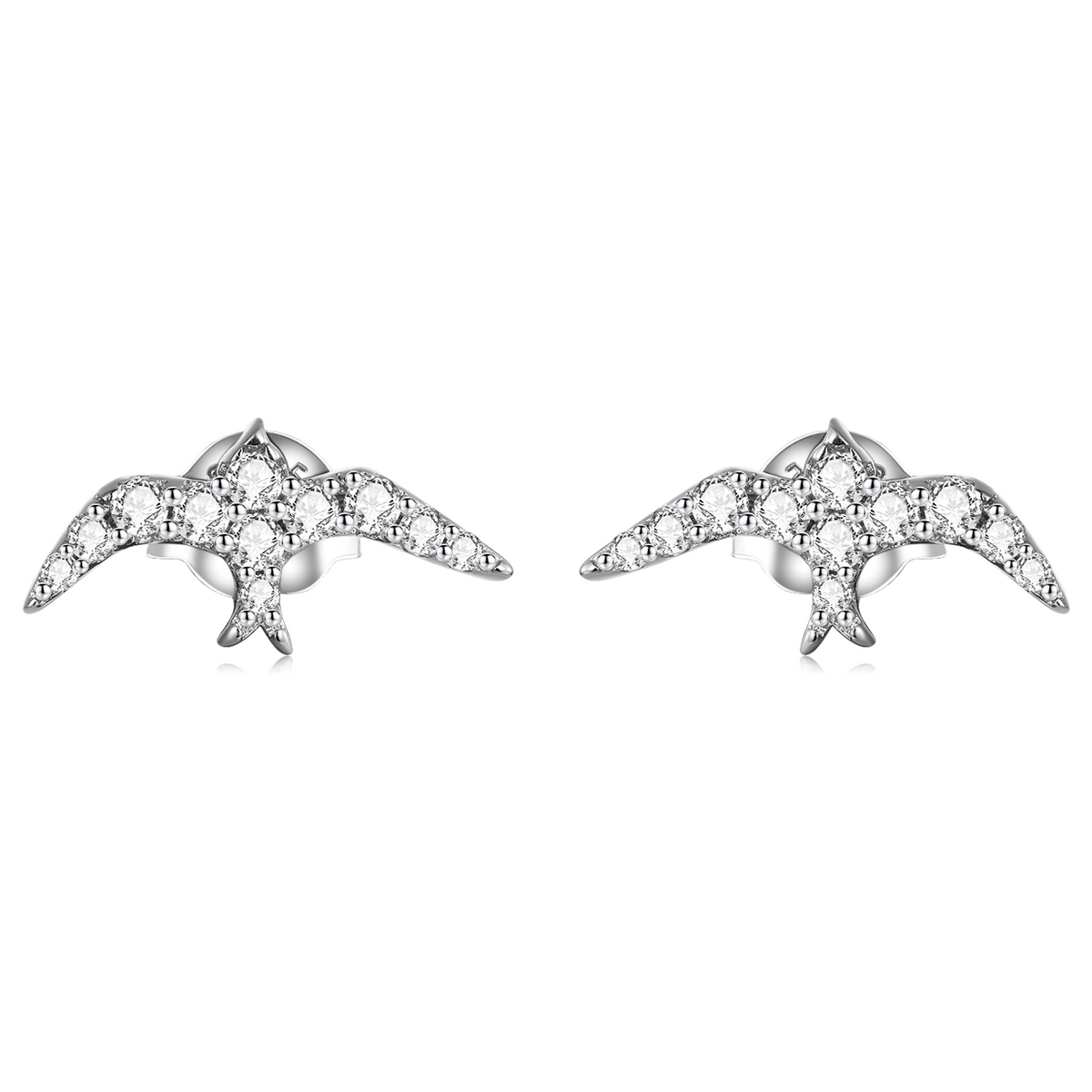 pandora style mini swallow stud earrings bse594
