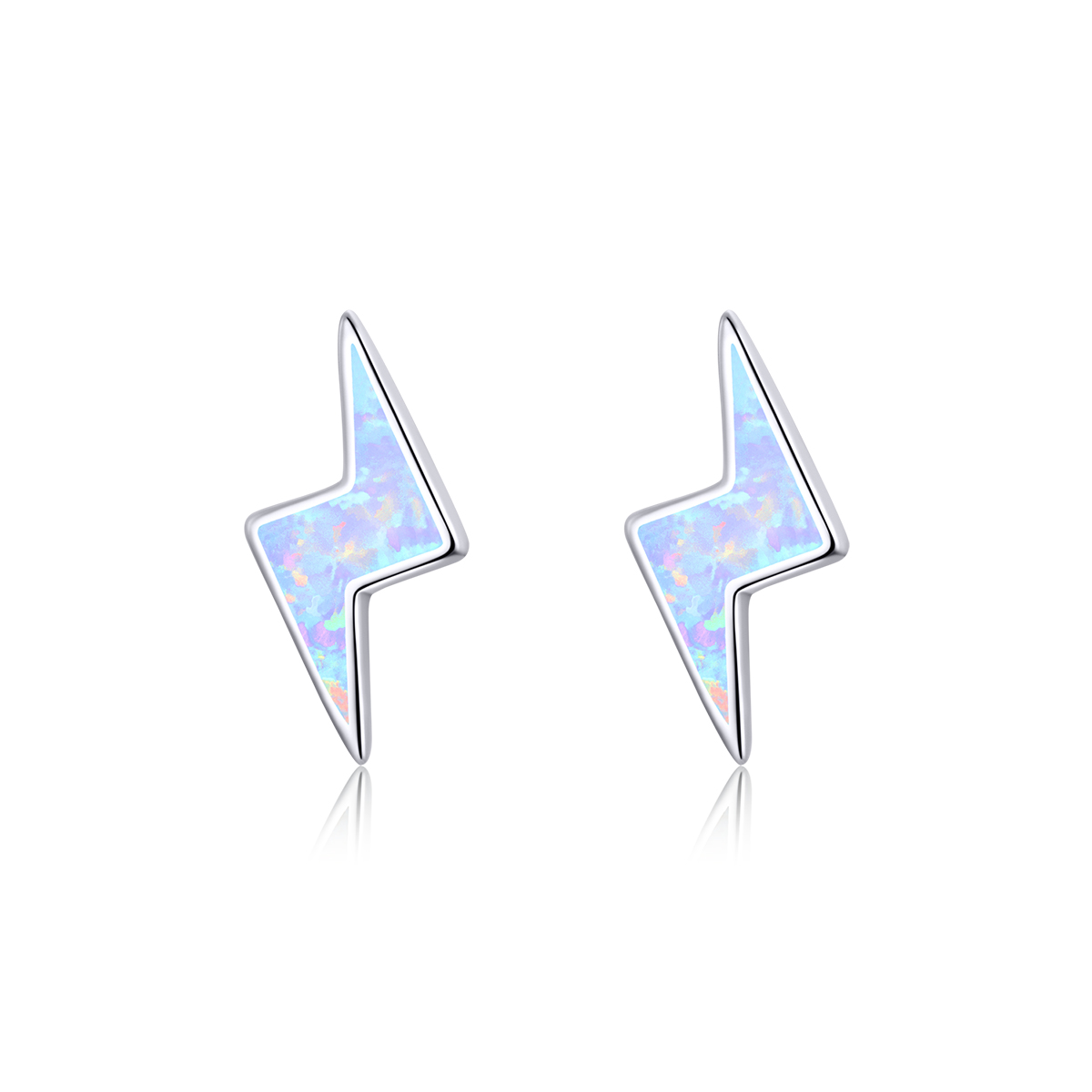 pandora style opal lightning stud earrings sce860