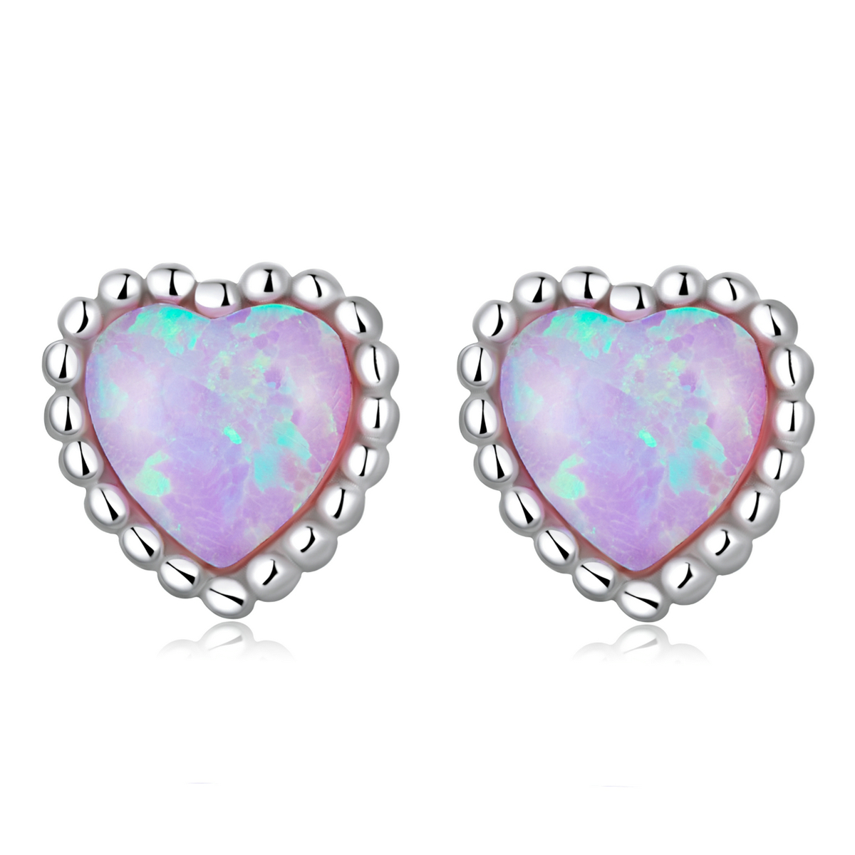 pandora style opal love stud earrings sce1383
