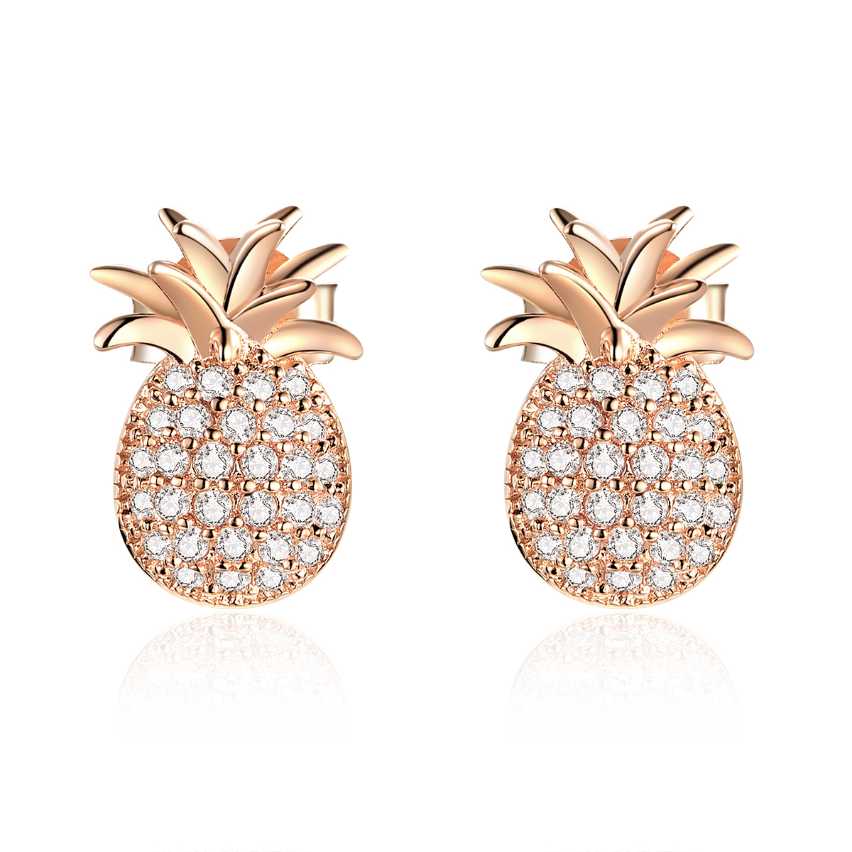 pandora style pineapple stud earrings sce803