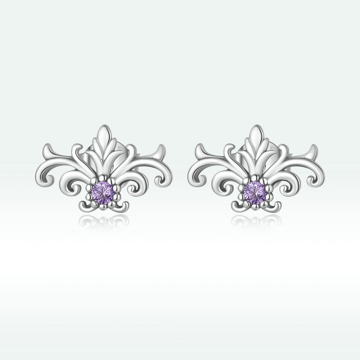 pandora style retro pattern stud earrings bse578
