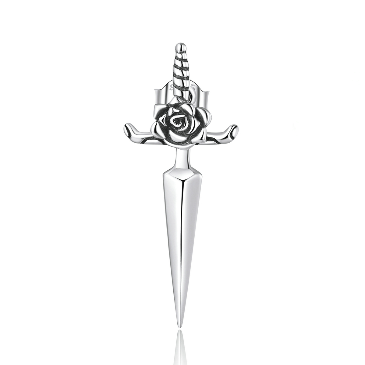 pandora style rose dagger stud earrings sce1349