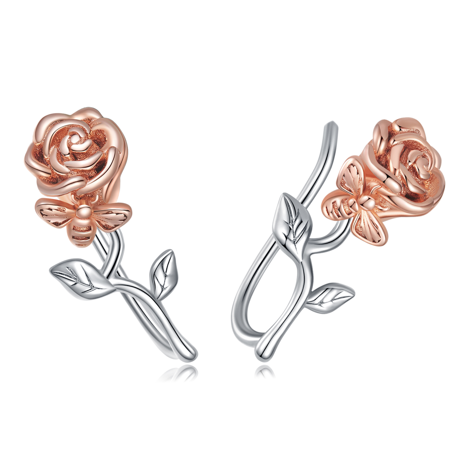 pandora style rose stud earrings bse682