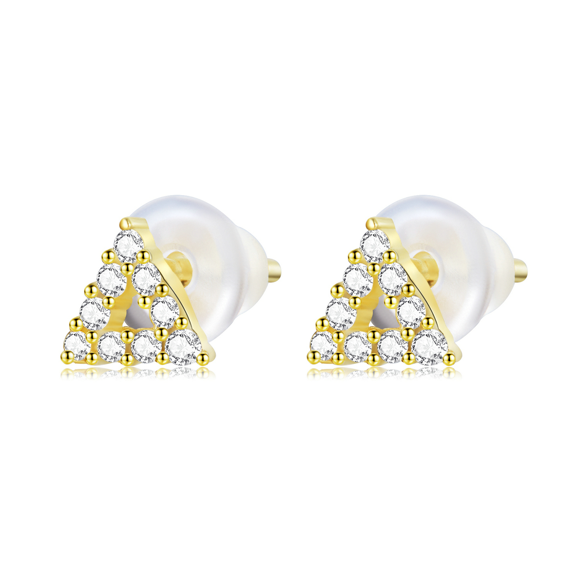 pandora style shining triangle stud earrings sce1220
