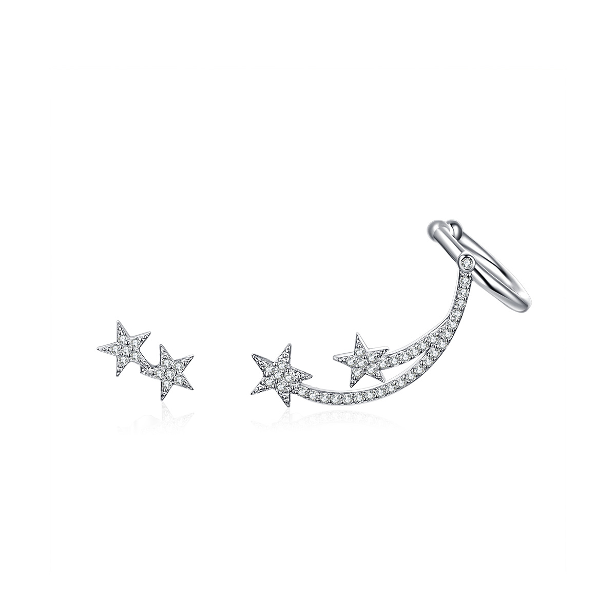 pandora style star series meteor stud earrings bse087