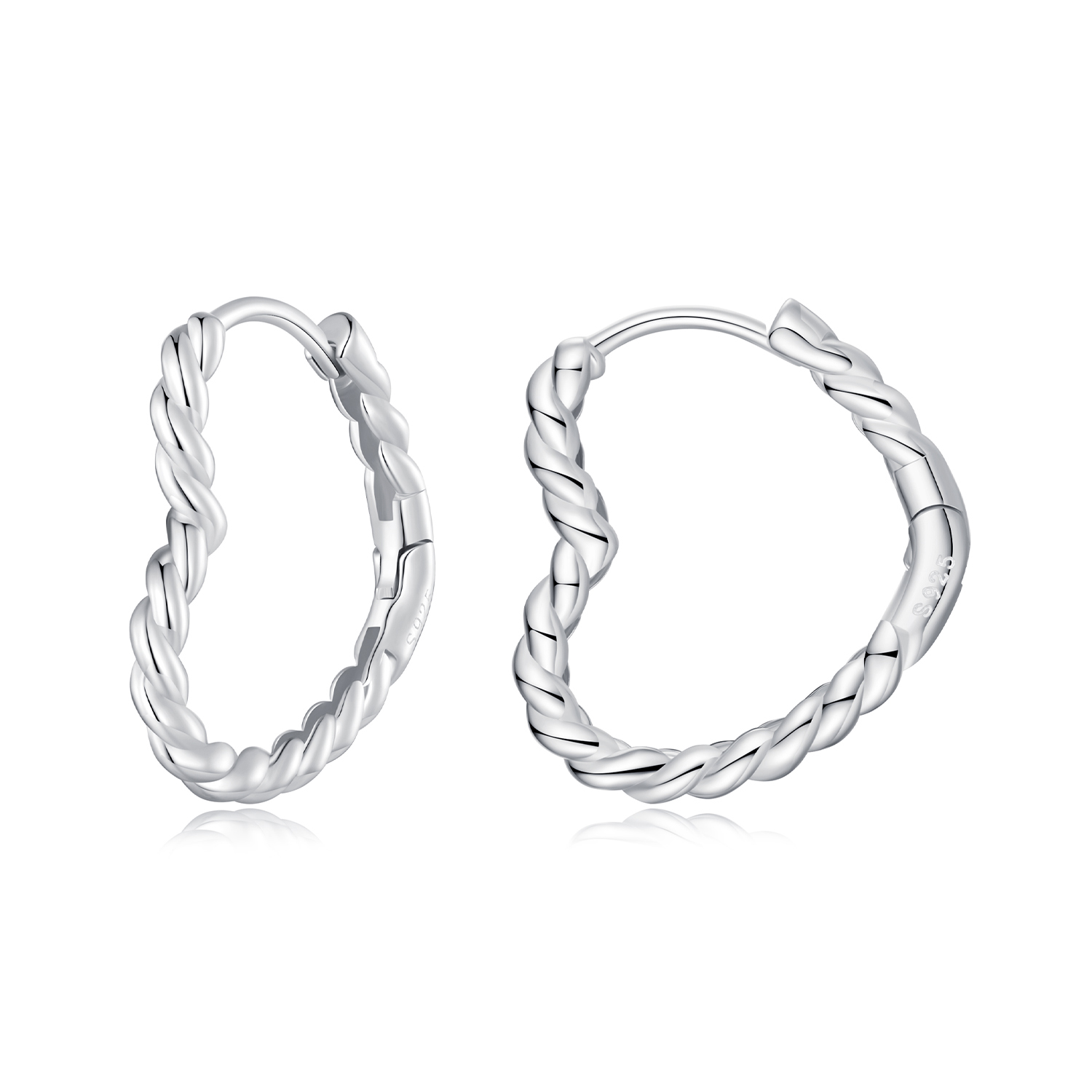 pandora style heart shaped hoops earrings sce1606