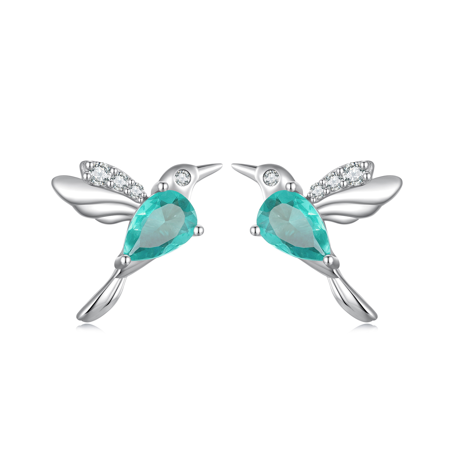 pandora style hummingbird stud earrings bse849