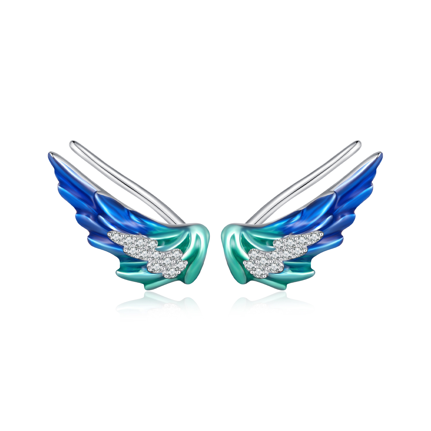 pandora style wing stud earrings bse852