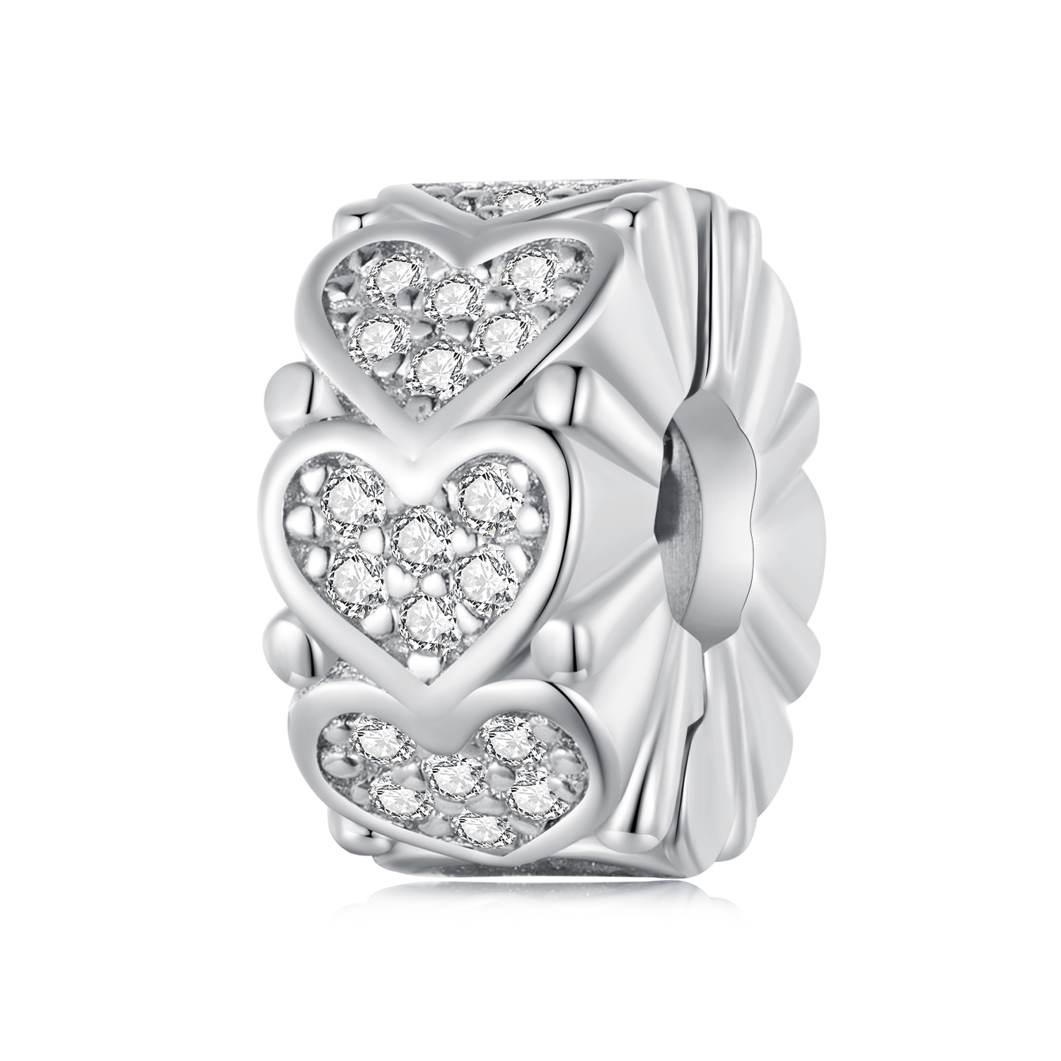 pandora style heart spacer bsc885