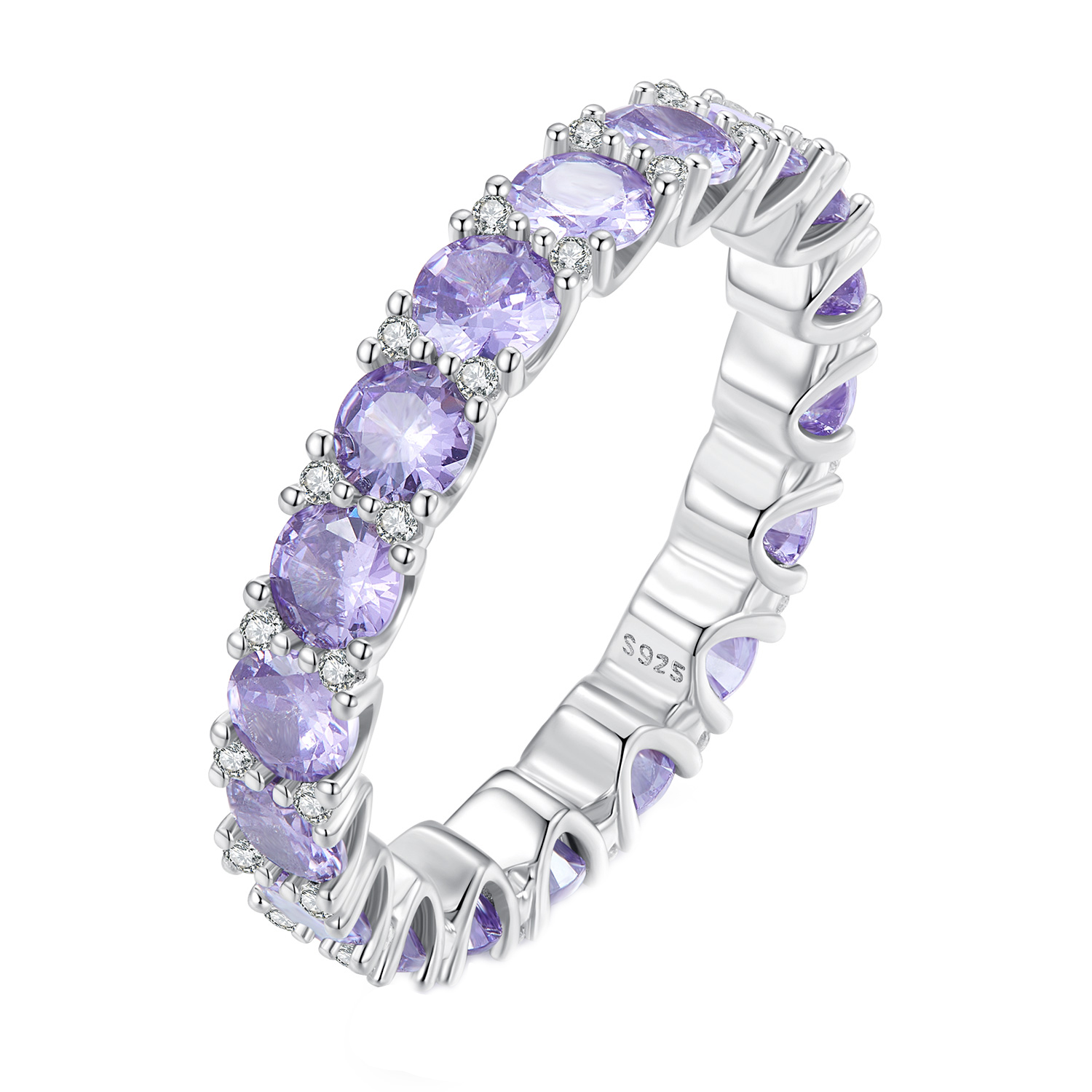 pandora style purple ring bsr340