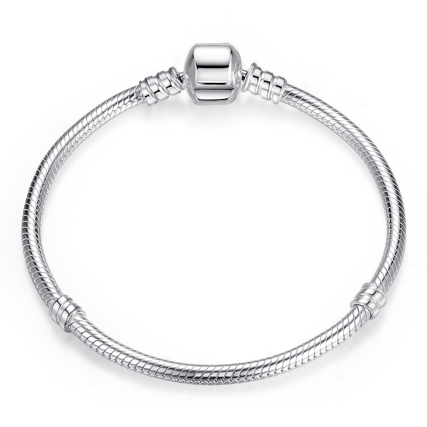 pandora style silver cute cat chain bracelet pas902