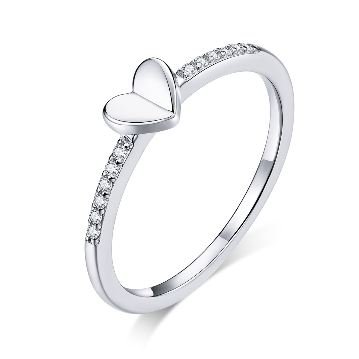 pandora style sparkle and hearts ring bsr121