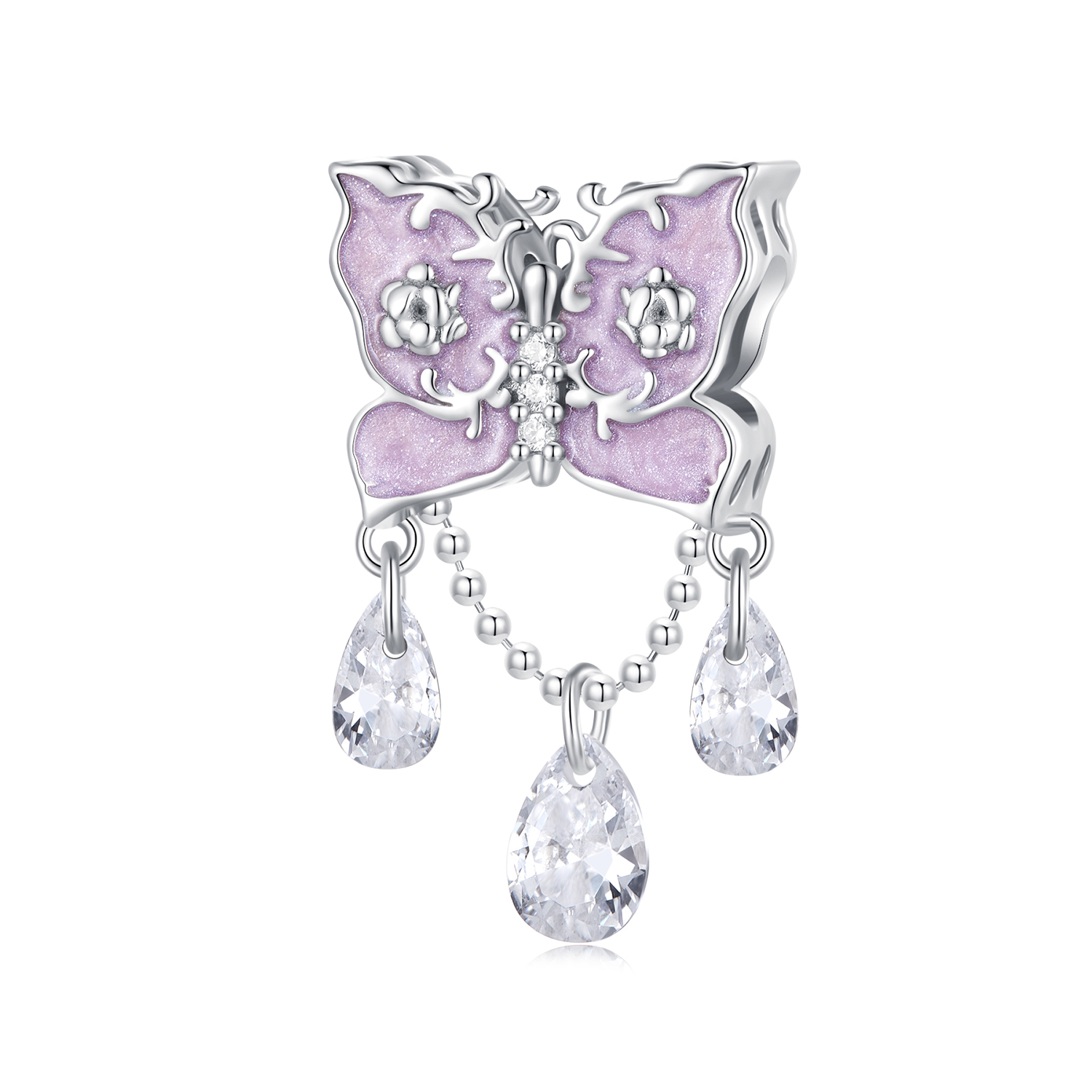 pandora style butterfly charm scc2543