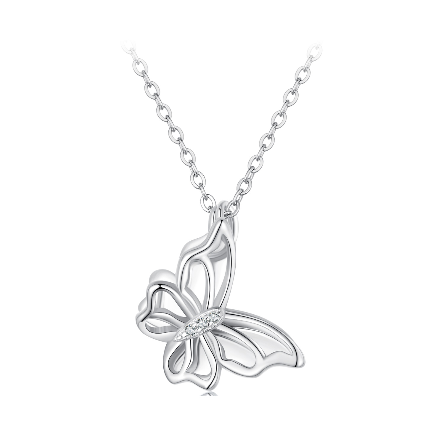 pandora style butterfly necklace bsn321