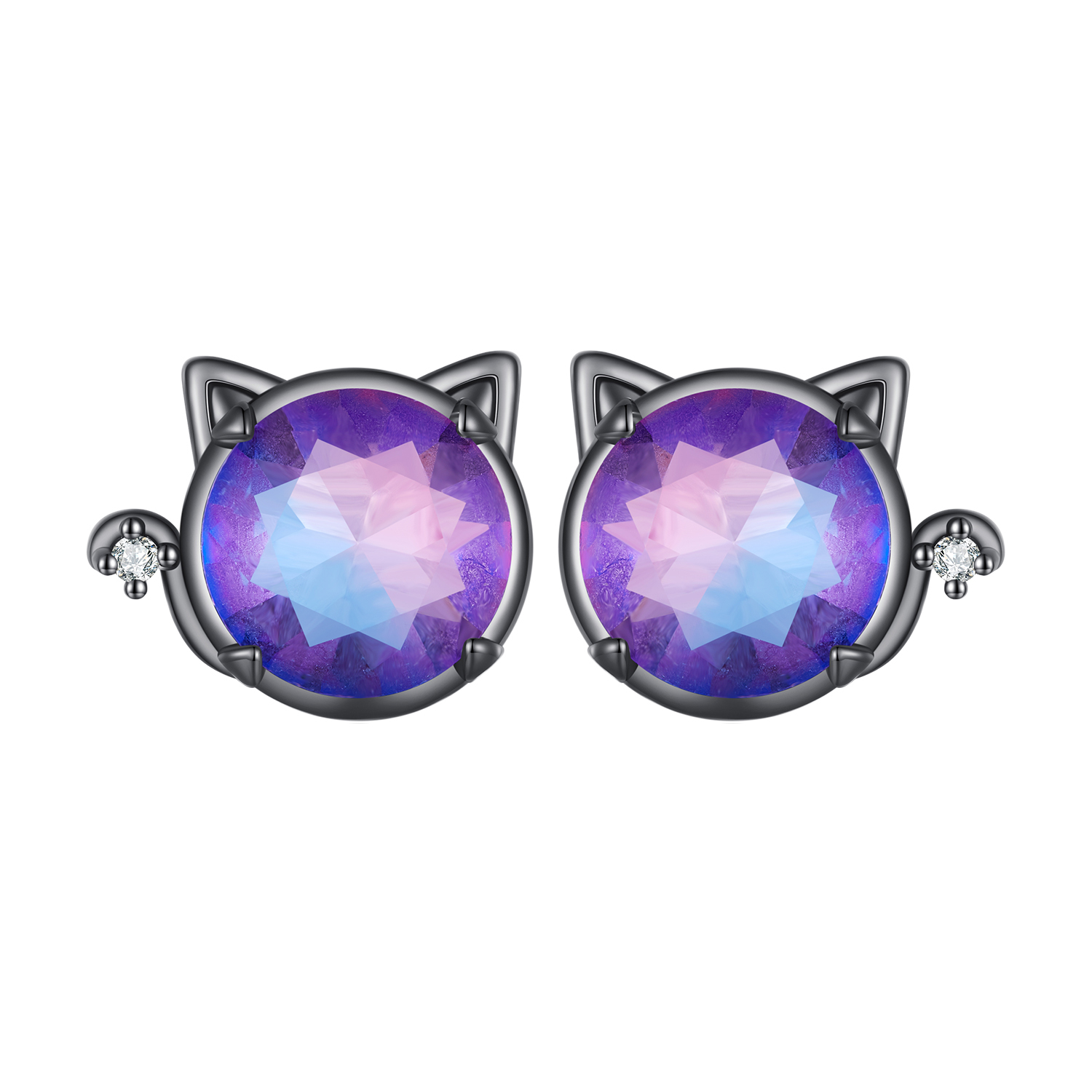 pandora style cat studs earrings sce1568