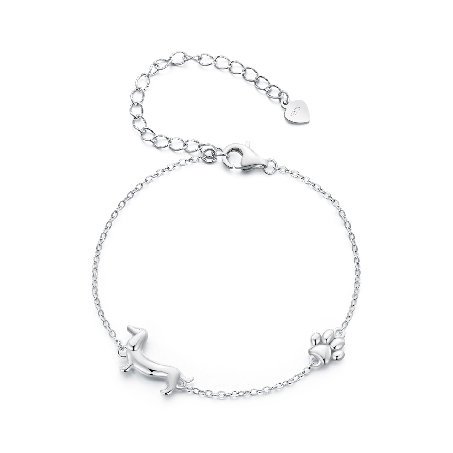 pandora style dachshund chain bracelet scb262