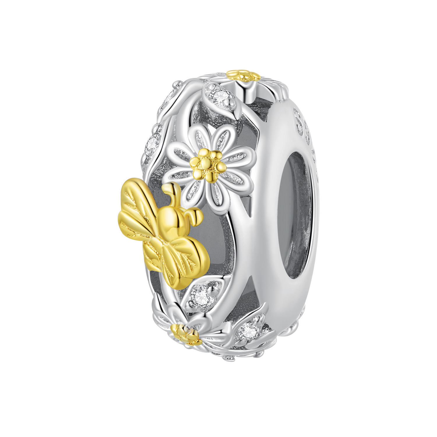 pandora style daisy bee silicone spacer bsc819