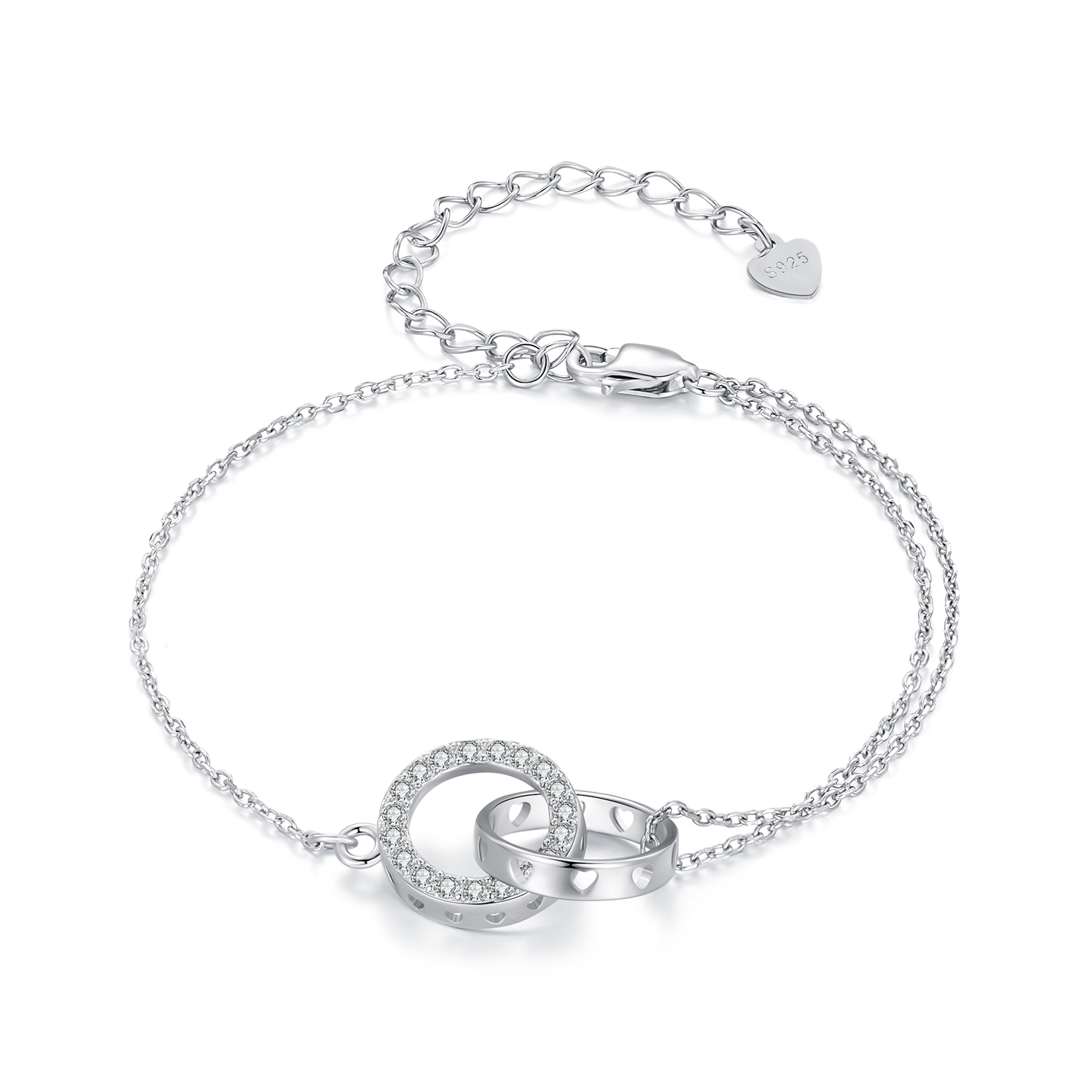 pandora style double chain bracelet bsb151