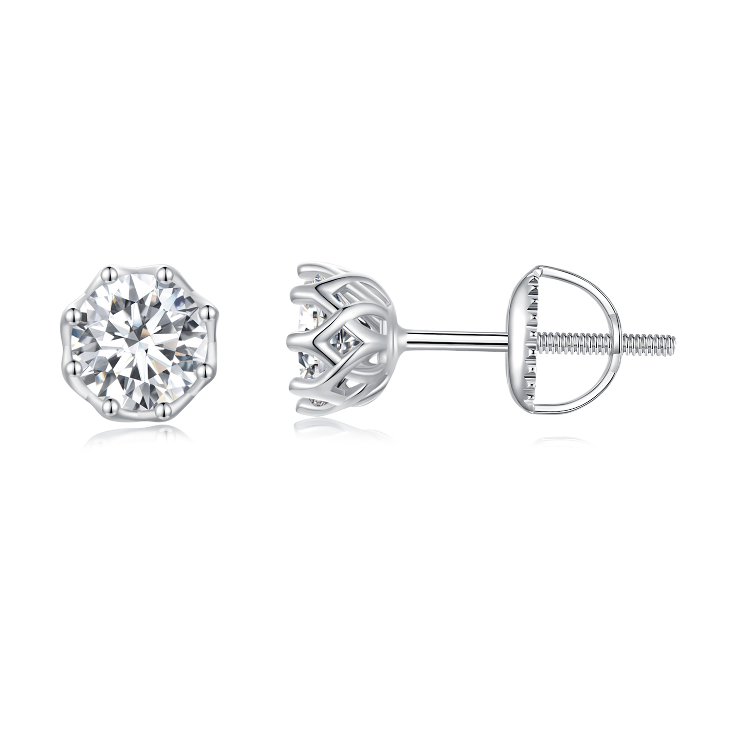 pandora style exquisite moissanite studs earrings mse016 s