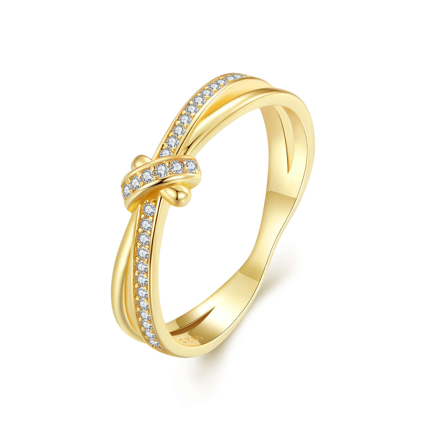 pandora style golden knot ring scr896 b