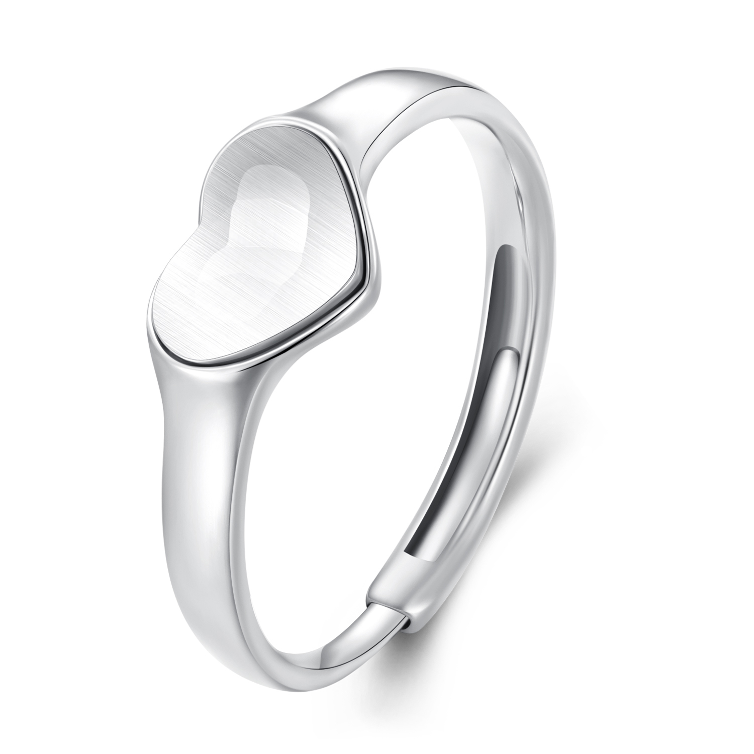 pandora style heart shaped reflective ring bsr434