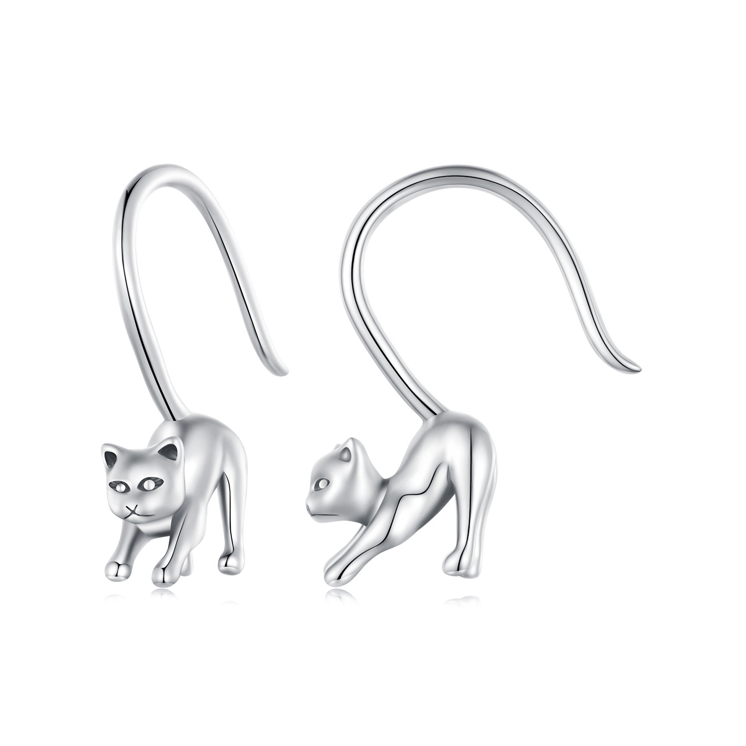 pandora style kitten earrings stud earrings sce1618