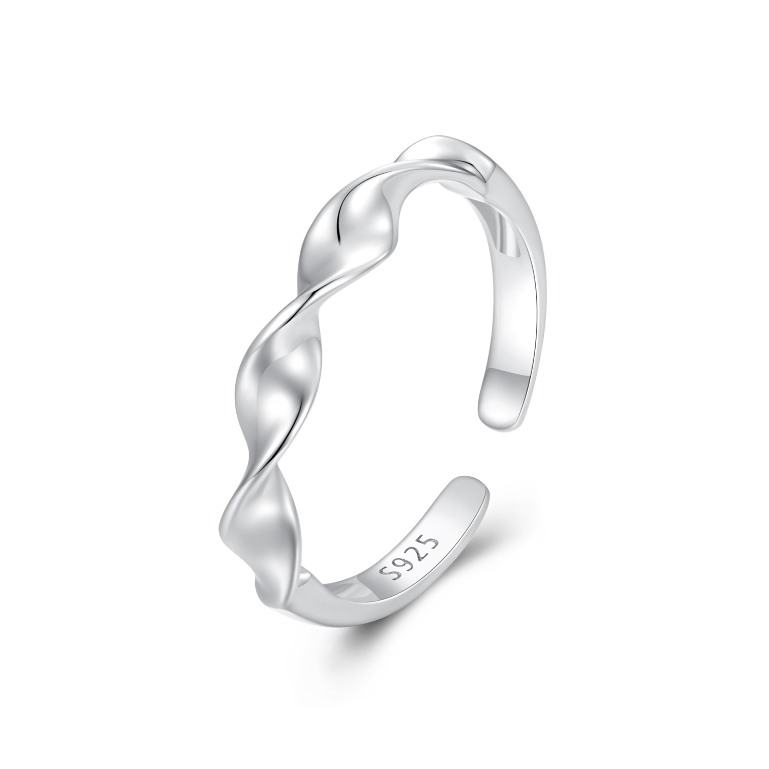 pandora style twisted sterling silver ring bsr468 e
