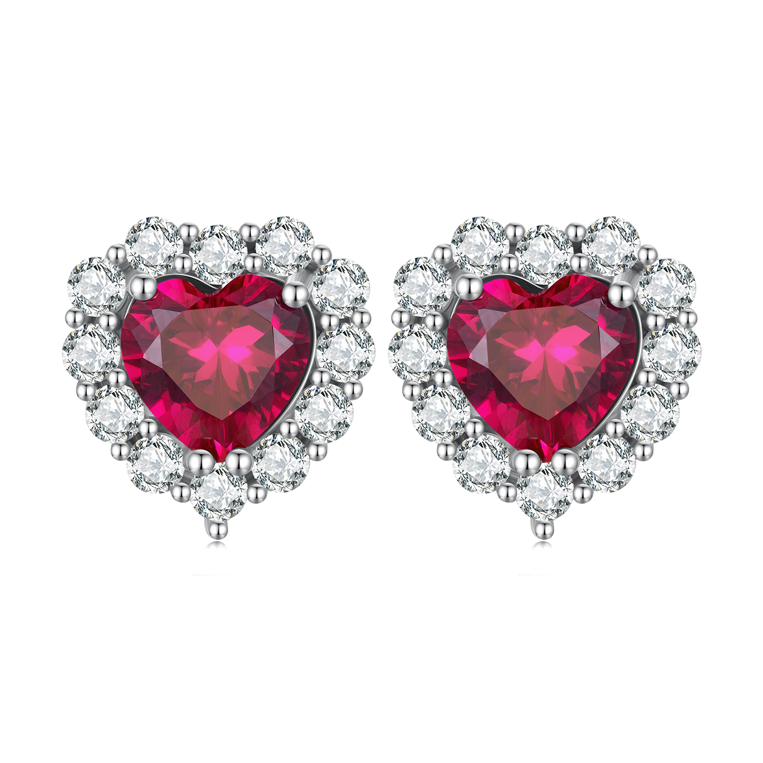 pandora style zircon love studs earrings sce1577