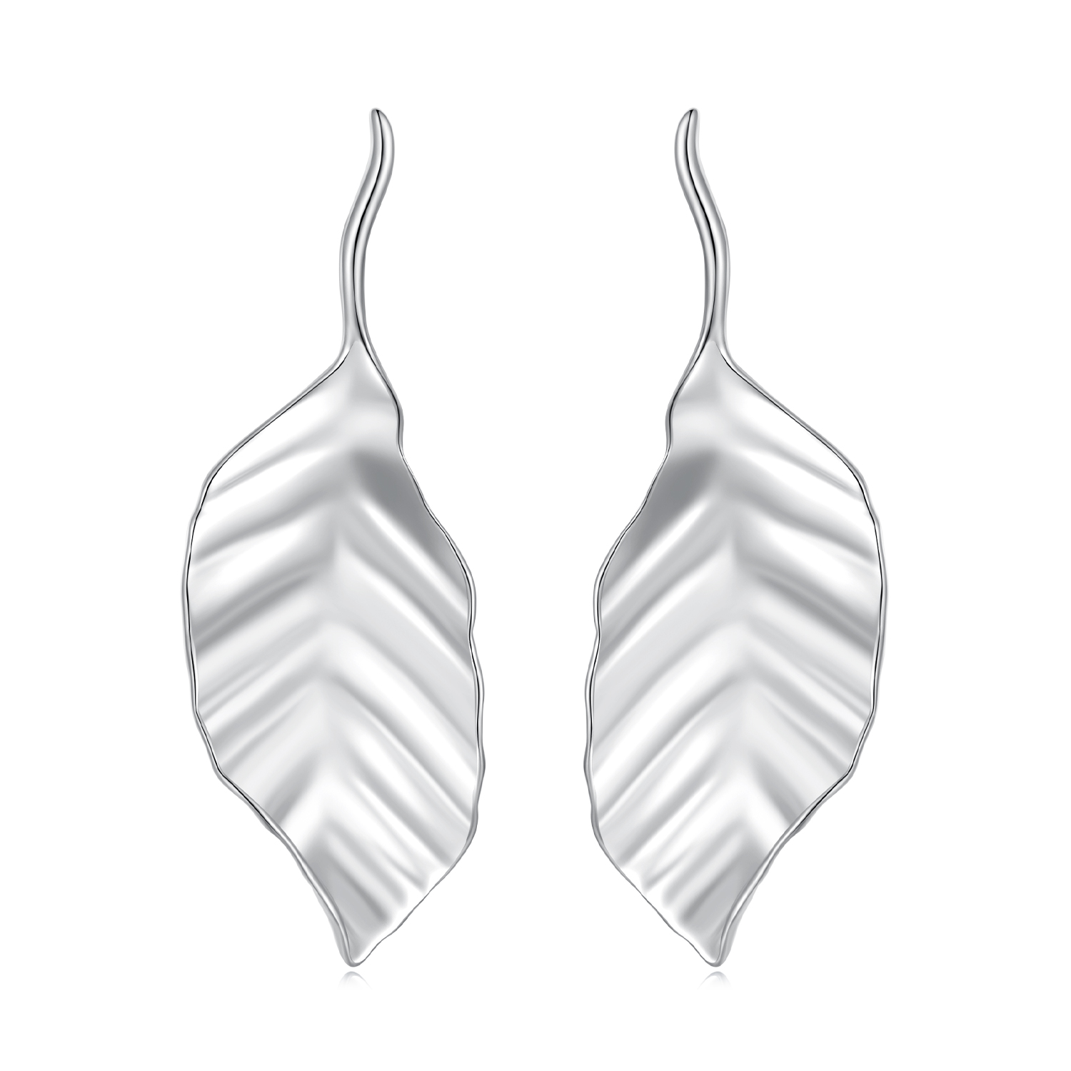 pandora inspired leaves studs earrings bse812