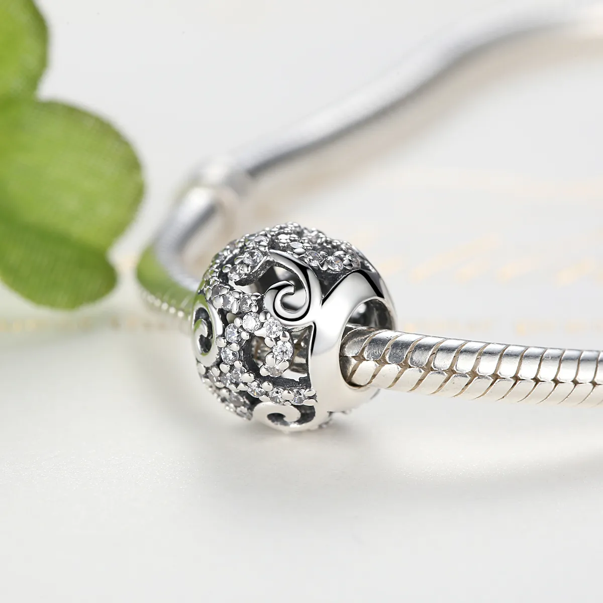 Silver Pavé Charm - PANDORA Style - SCC021